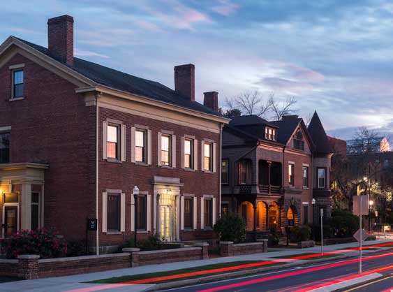 beautiful historic-looking brick buildings